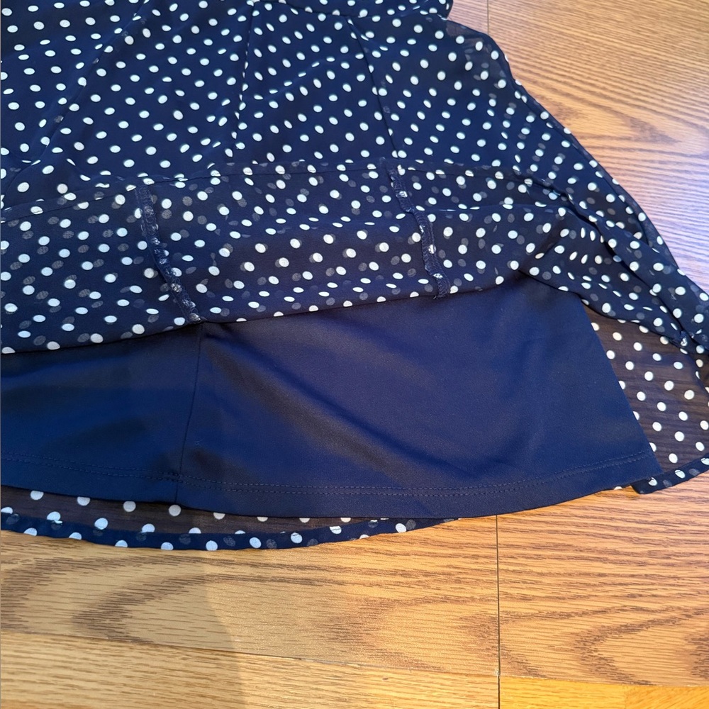 Chic Blue Polka Dot Halter Mini Dress, Sun Dress - Picture 9 of 11
